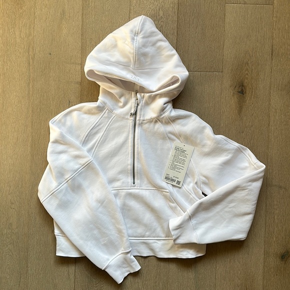 lululemon athletica Tops - scuba oversized half zip white size xs/s lululemon euc